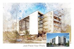 Architecture Sketch Photoshop Mock-ups Product Image 5