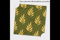 12 Seamless Fall Floral Digital Papers in Olive and Brown Product Image 3