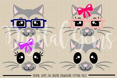 Cat Faces SVG / DXF / EPS / PNG files Product Image 2