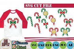 Christmas Candy Cane SVG Cut File Product Image 1