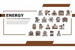 Energy Electricity And Fuel Power Landing Header Vector Product Image 1