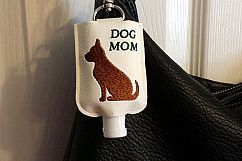 ITH Dog Mom Hand Sanitizer Holder- Snap Tab (5x7 Hoop) - Machine Embroidery Product Image 2