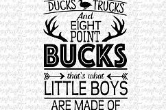 Little boys ducks, trucks, bucks SVG DXF PNG file Product Image 1