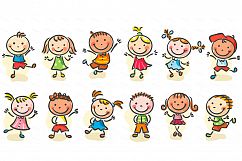 Happy Cartoon Kids Bundle, children doodle, kids doodle Product Image 23