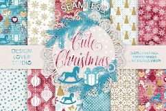 &quot;Cute Christmas&quot; digital paper pack Product Image 1