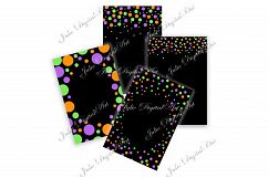 Confetti digital Black white digital paper 4 x 6 Product Image 2