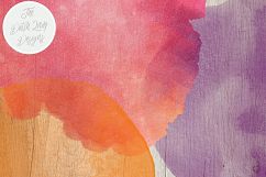 Watercolor Splotches &amp; Smear Clipart in Pink, Purple, Orange Product Image 2