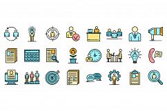 Recruitment icons set vector flat Product Image 1