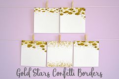 Gold Stars Confetti Borders Pack Product Image 2