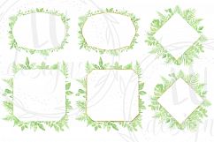 Watercolor Greenery Frames Product Image 2