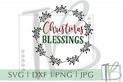 Christmas Blessings SVG, Christmas Sign SVG Product Image 2