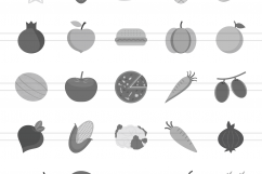 166 Food &amp; Drinks General Flat Greyscale Icons Product Image 2