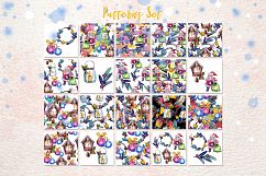 Merry Christmas holiday PNG watercolor set Product Image 2
