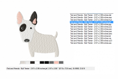 Bull Terrier Embroidery Designs ~ Machine Embroidery Design in 2 sizes - Instant Download ~ How Much is that Doggie in the Window! Product Image 3