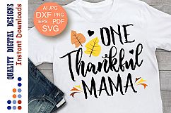 One Thankful Mama Svg Thanksgiving svg Family shirt svg Product Image 1