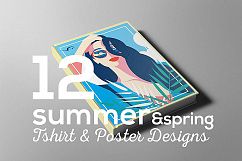 Summer &amp; Spring Poster T-shirt Set Product Image 1