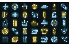 Tailor icons set vector neon Product Image 1