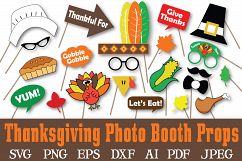 Thanksgiving Photo Booth Props SVG Cut File DXF EPS PNG SVG Product Image 1