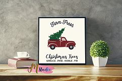 Farm fresh christmas tree svg , for Silhouette or Cricut. Product Image 2