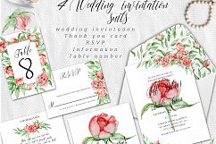Watercolor peonies romantic floral clipart Product Image 18