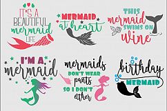 Mermaid svg bundle, quotes, monogram,silhouettes bundle Product Image 2