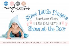 Since little fingers touch our floors SVG DXF cut file Product Image 1