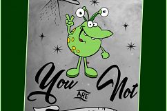 UFO design files, Alien svg files, Rainbow Alien, area 51 Product Image 4
