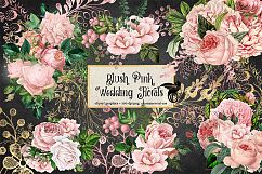 Blush Pink Wedding Floral Clipart Product Image 3