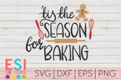 Christmas SVG|&#039;Tis the Season for Baking| Hand Drawn Product Image 1
