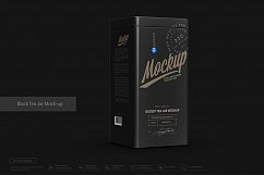 Black Tea Jar Mock-up Product Image 2