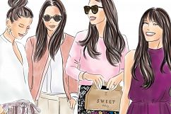 Fashion Girls - Volume 3 fashion illustration clipart Product Image 2