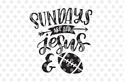 Sundays Are For Jesus and Football SVG, Football Svg Product Image 2