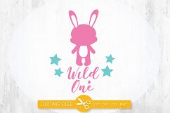 wild-one-bunny cutting files svg, dxf, pdf, eps included - cut files for cricut and silhouette - Cutting Files SG Product Image 1