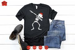 Dabbing skeleton With Santa Hat Svg Product Image 2