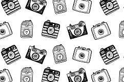 Hand drawn camera set +patterns Product Image 13