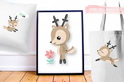 Woodland deer graphics and illustrations Product Image 5