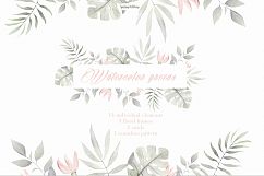 Green Leaves. Wedding watercolor decor Product Image 1