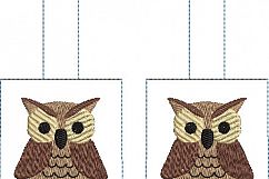 ITH Howard the Owl Hand Sanitizer Holder- Snap Tab (5x7 Hoop) - Machine Embroidery Product Image 5