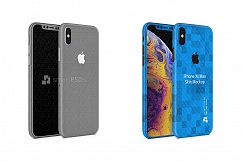 Apple iPhone Xs Max Vinyl Skin Design Mockup Front-Back Angl Product Image 2