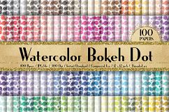100 Seamless Watercolor Bokeh Dot Pattern Digital Papers Product Image 1