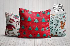 Sweet Christmas: hand drawn set with cute animals Product Image 12