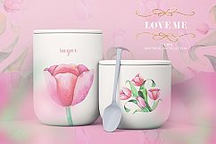 Tulips Watercolor Floral Bundle Product Image 6