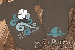 Pirate ship, Ocean, Sea, baby outfit, SVG - more cut files Product Image 1