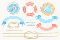 Nautical watercolor clipart collection Product Image 4