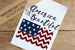America The Beautiful Chevron Flag SVG Cut File Product Image 1