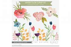Watercolor Flower Clipart Set Product Image 2