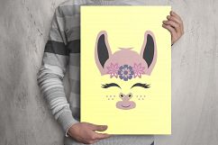 llama svg, llama cut file, llama clipart, llama face Product Image 2