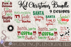 Kid Christmas SVG Bundle 9 Designs Product Image 1