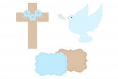 Boy Baptism Digital Paper, Boy Baptism Clipart, Baptism Background, Baptism Invitation, Baptism Digital Paper, Pattern. Product Image 4