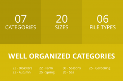 166 Nature &amp; Outdoor Line Inverted Icons Product Image 3